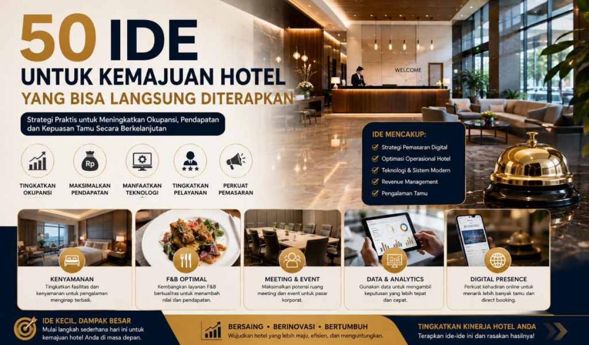 50 Ide untuk Kemajuan Hotel yang Bisa Langsung Diterapkan