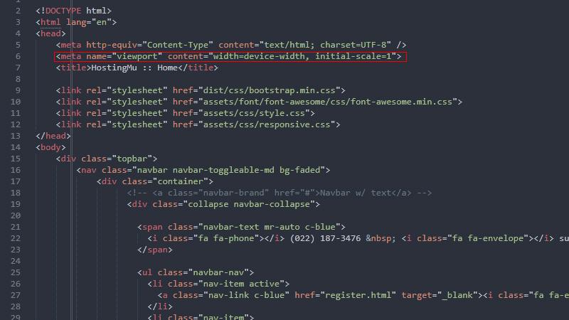 responsive web : meta yang wajib ada untuk responsive web html