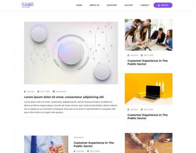 SAMD - Blog / News Responsive Template